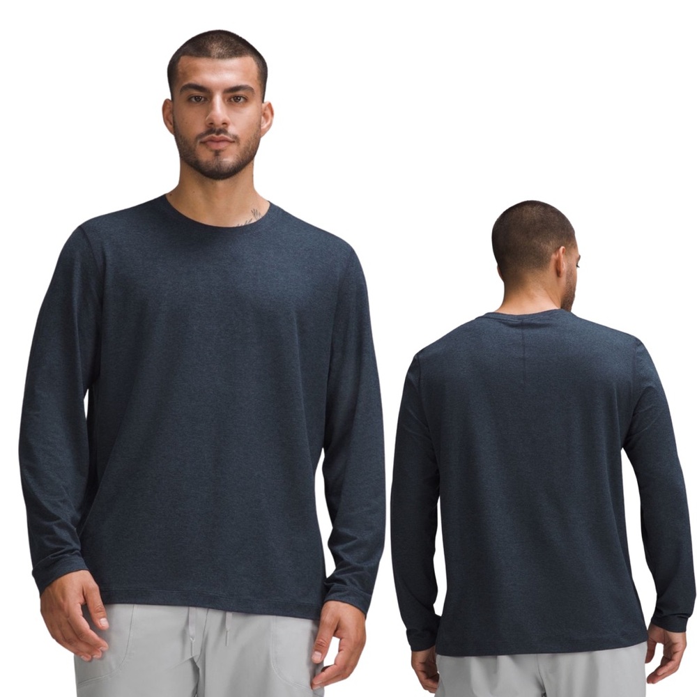NWT | Lululemon | Soft Jersey Long Sleeve | XL | HCLN/HTTN (Blue) - Picture 2 of 4